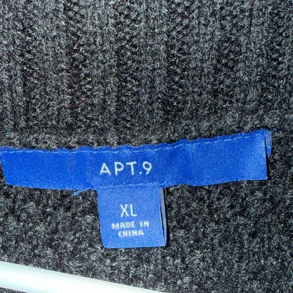 Elle Black and White Cowl Neck Sweater - Picture 6 of 8